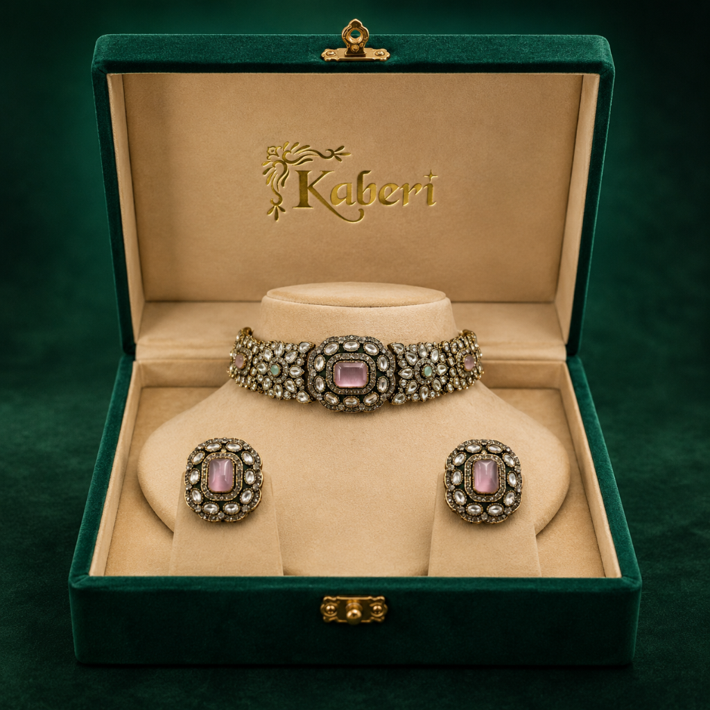 Kaberi Ruhani Collar Set (Blush Pink)