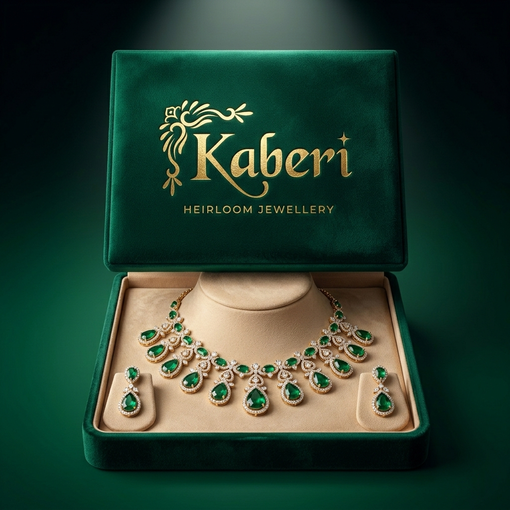 Victoria IV Dark Green Necklace Set