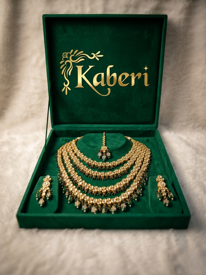 THE SHYAMAL HEIRLOOM SET( inspired by deep emerald green and luminous brilliance)