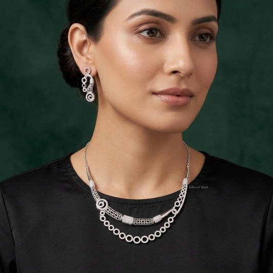 Chandrika Orbit Set – moonlight + circular flow