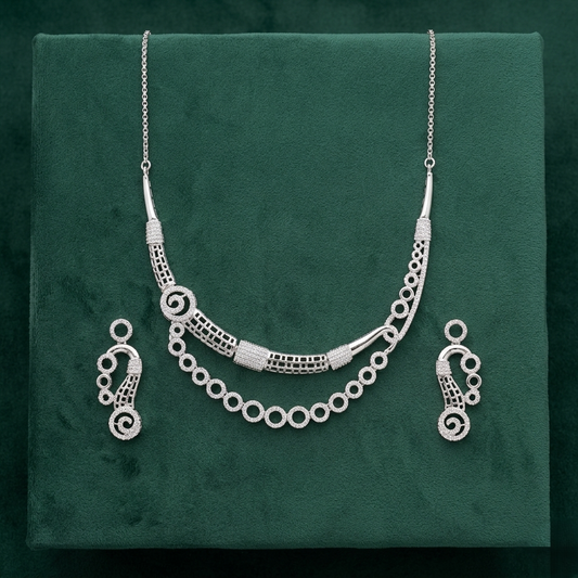 Chandrika Orbit Set – moonlight + circular flow