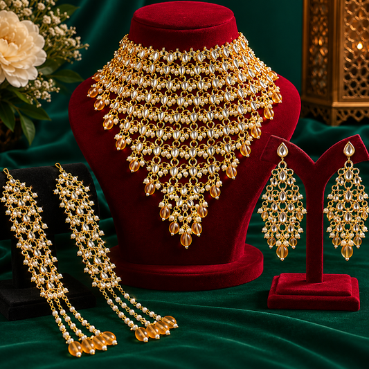 Kaberi Chaandjaali Royal Set (Sunehri Noor)