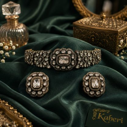 Kaberi Ruhani Collar Set (Crystal White)