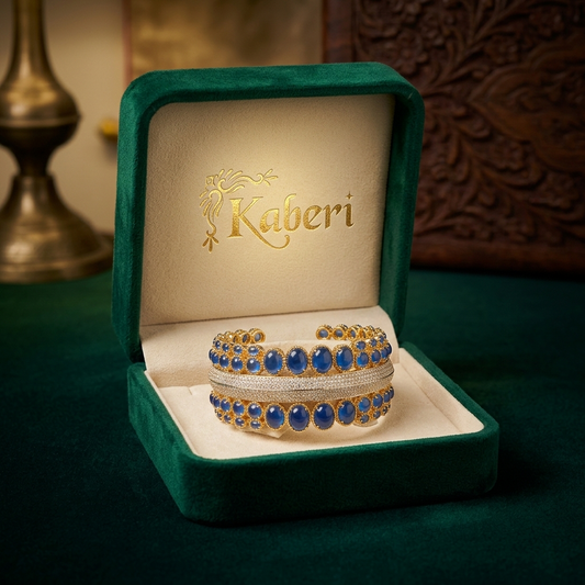 Diana Blue Handcuff – Royal Sapphire Diamond Cuff Bracelet