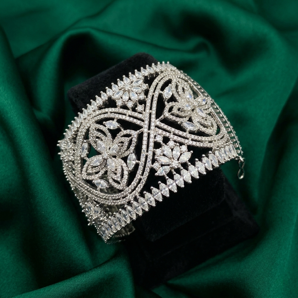 Kimberly Silver Designer Bracecuff