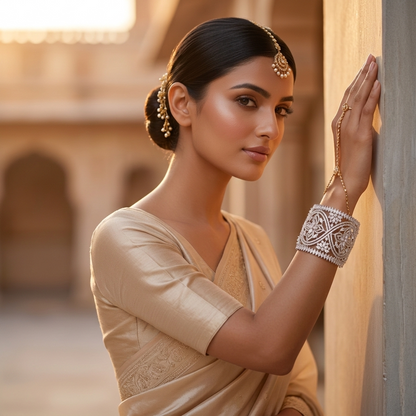 Kimberly Silver Designer Bracecuff