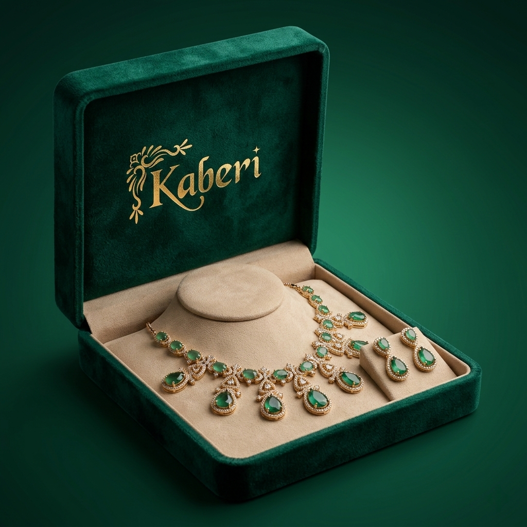 Victoria III Light Green Necklace Set