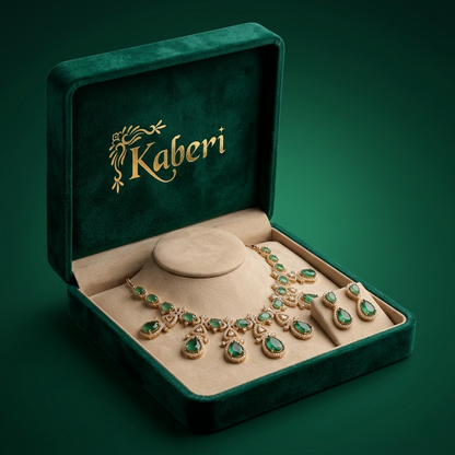 Victoria III Light Green Necklace Set