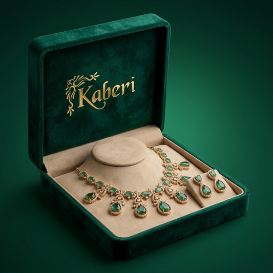 Victoria III Light Green Necklace Set