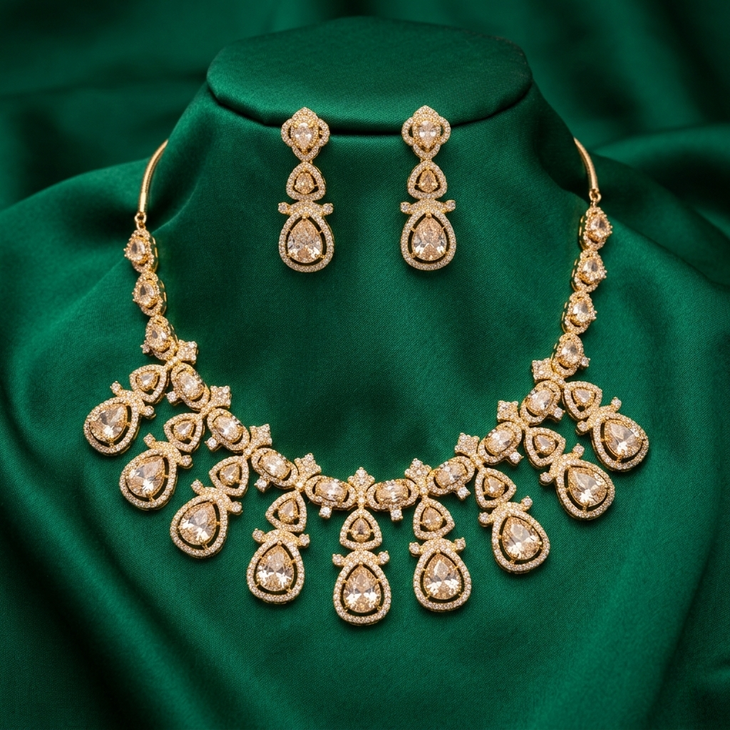 Victoria I Golden Necklace Set
