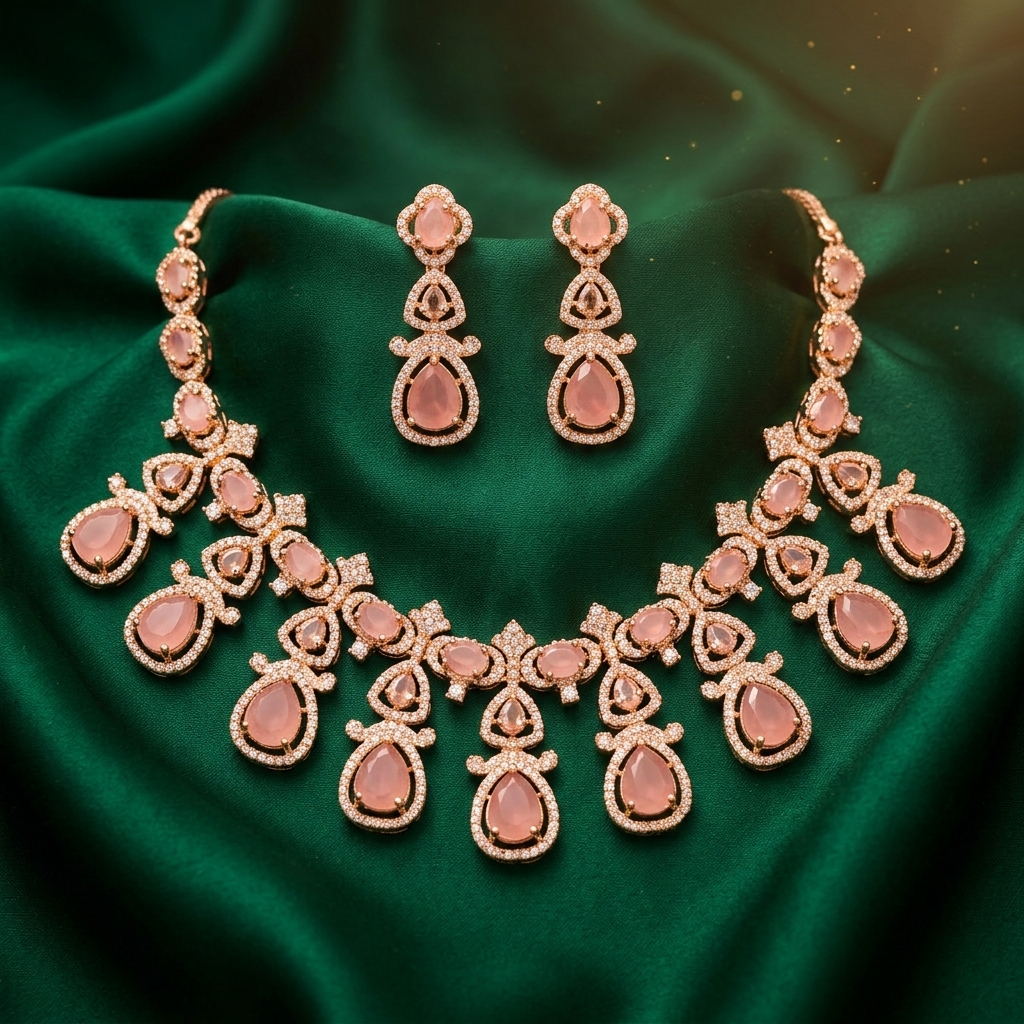 Victoria II Pink Necklace Set