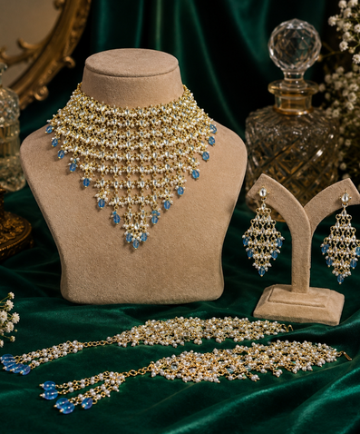 Kaberi Chaandjaali Royal Set (Neelambara Blue)