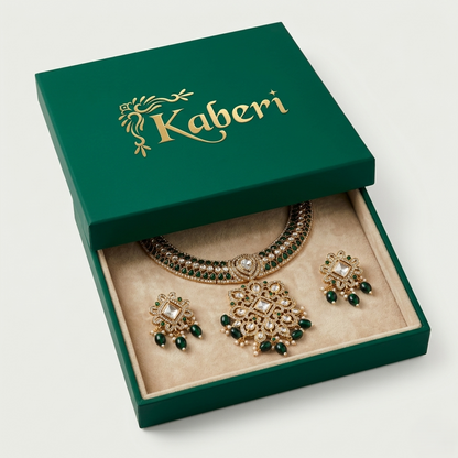 KABERI HEER-E-NOOR SET( highlighting the central stone)