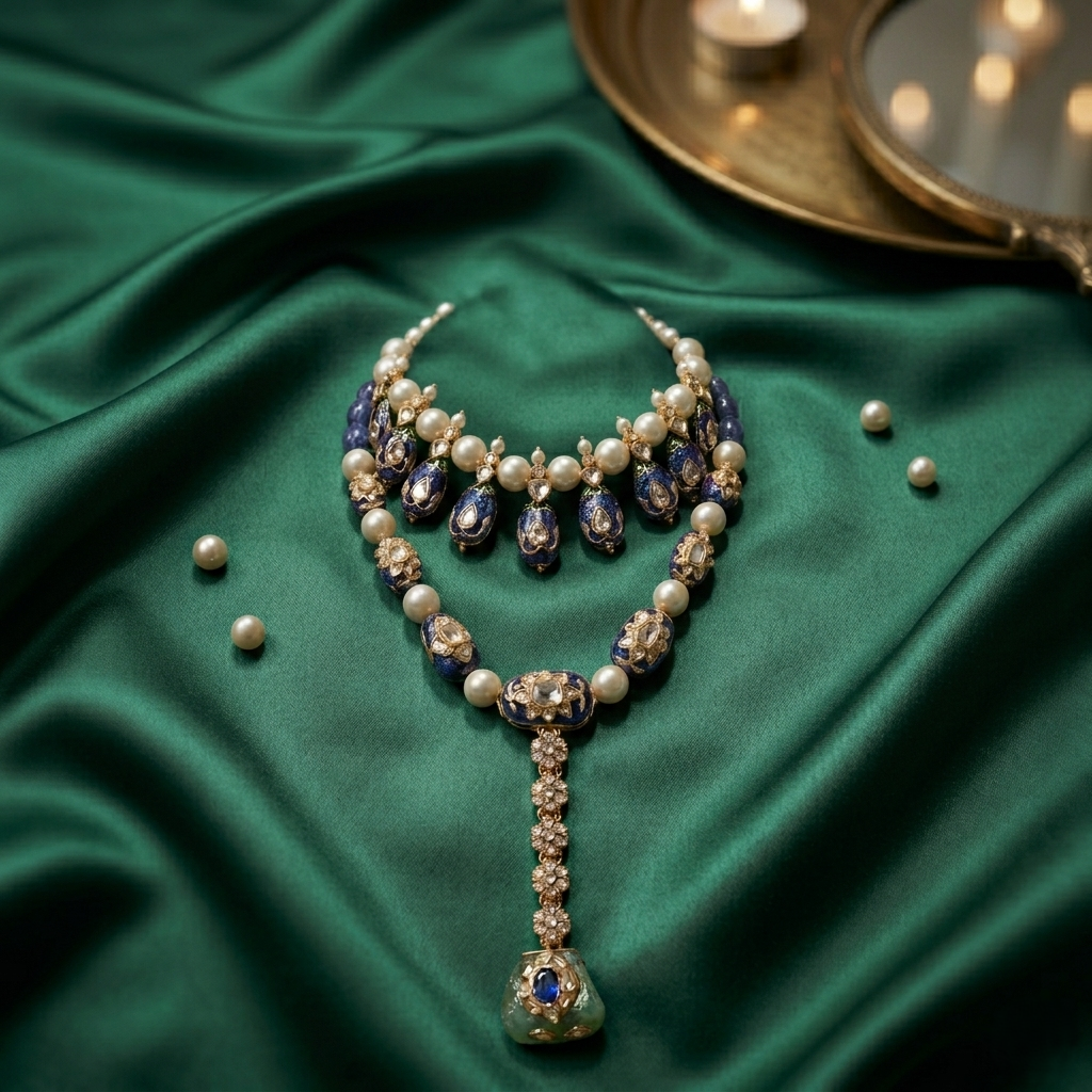 Midnight Veil Drop Necklace
